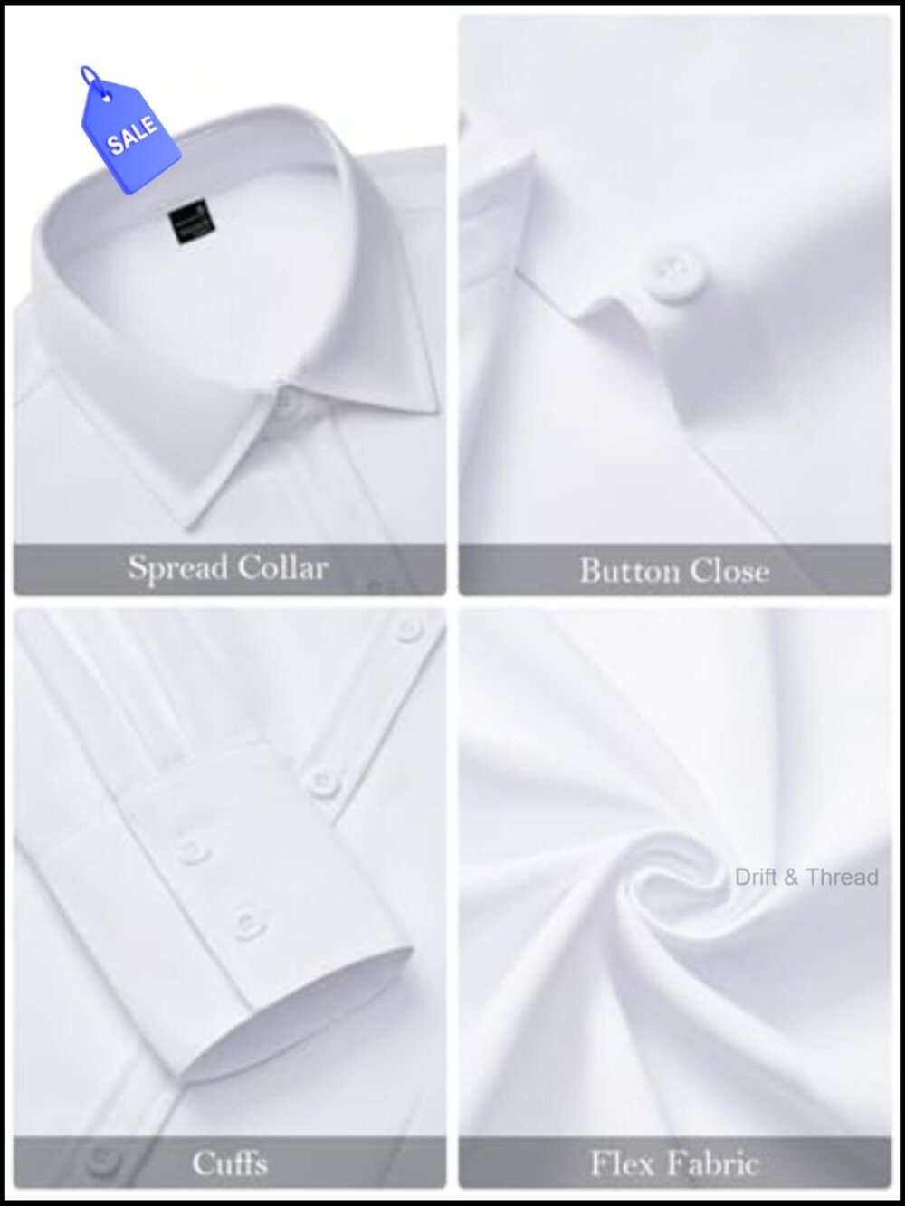 Long Sleeve Button Down Blouse Wrinkle Free Work Shirt Corset Top - Picture 5 of 6